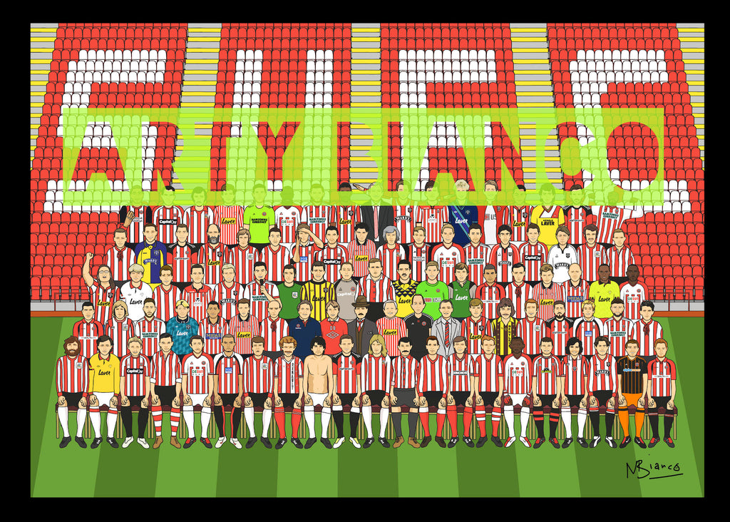 Sheffield United Legends Squad Print.