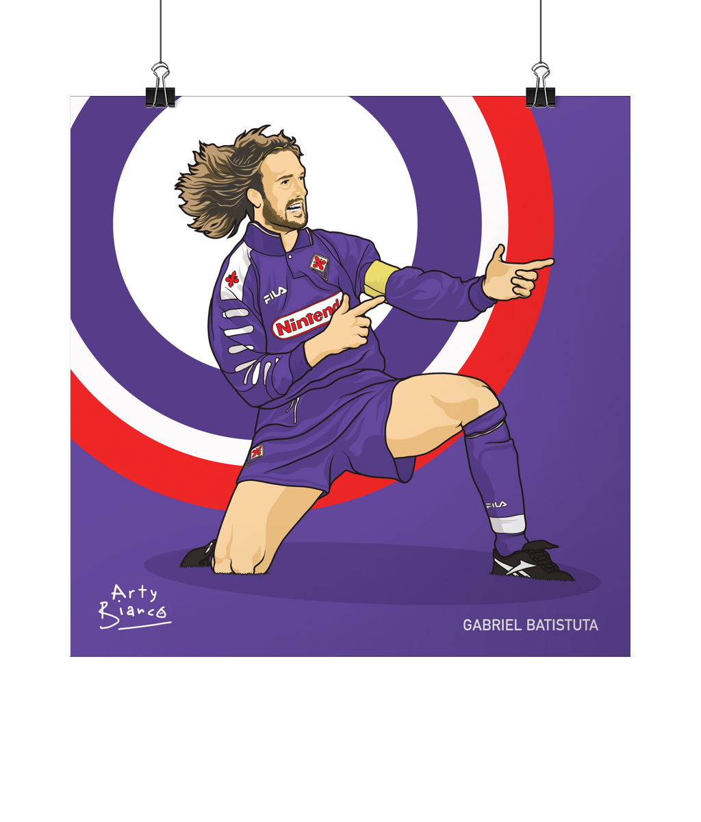 8x8 Gabriel Batistuta Print.