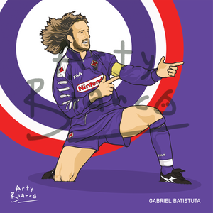 8x8 Gabriel Batistuta Print.