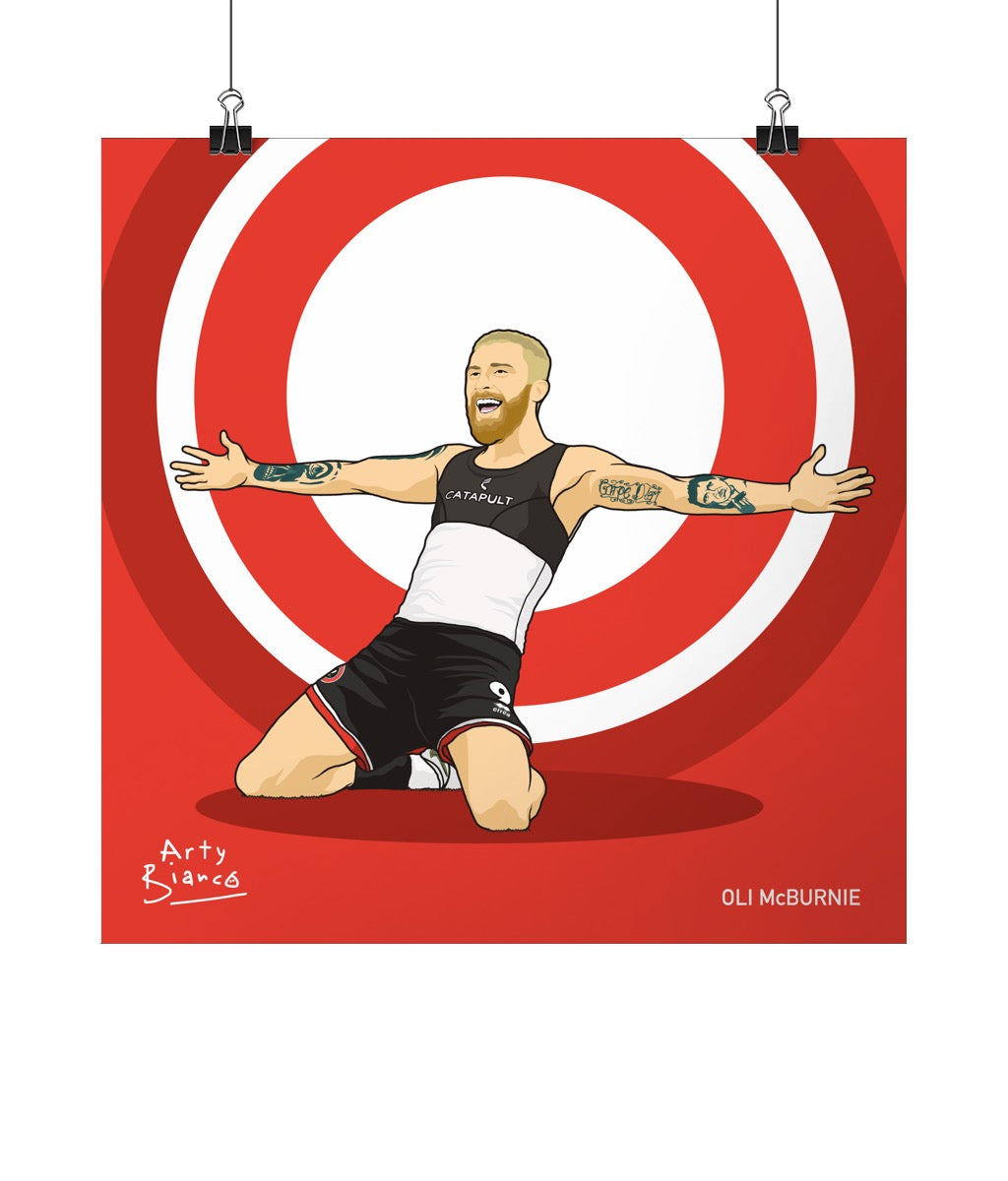 8x8 Oli McBurnie Print.